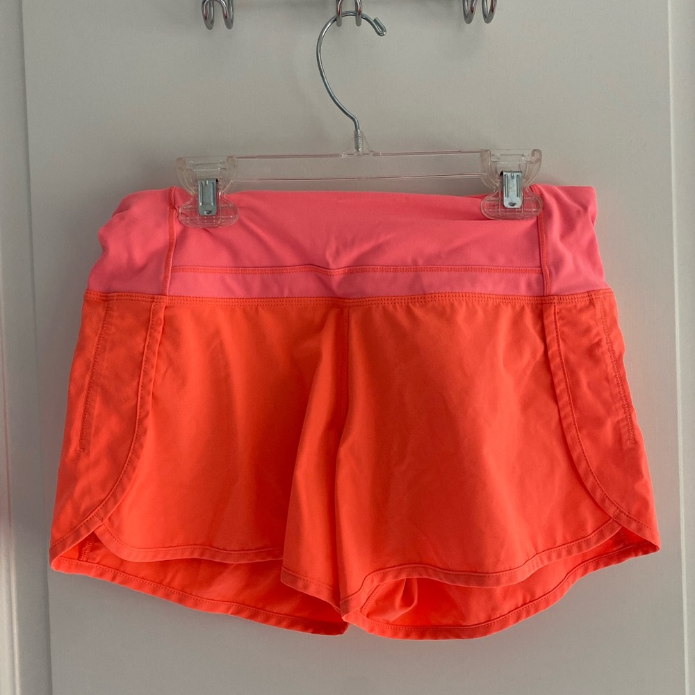Lululemon Speed Up Short 4” in golden apricot